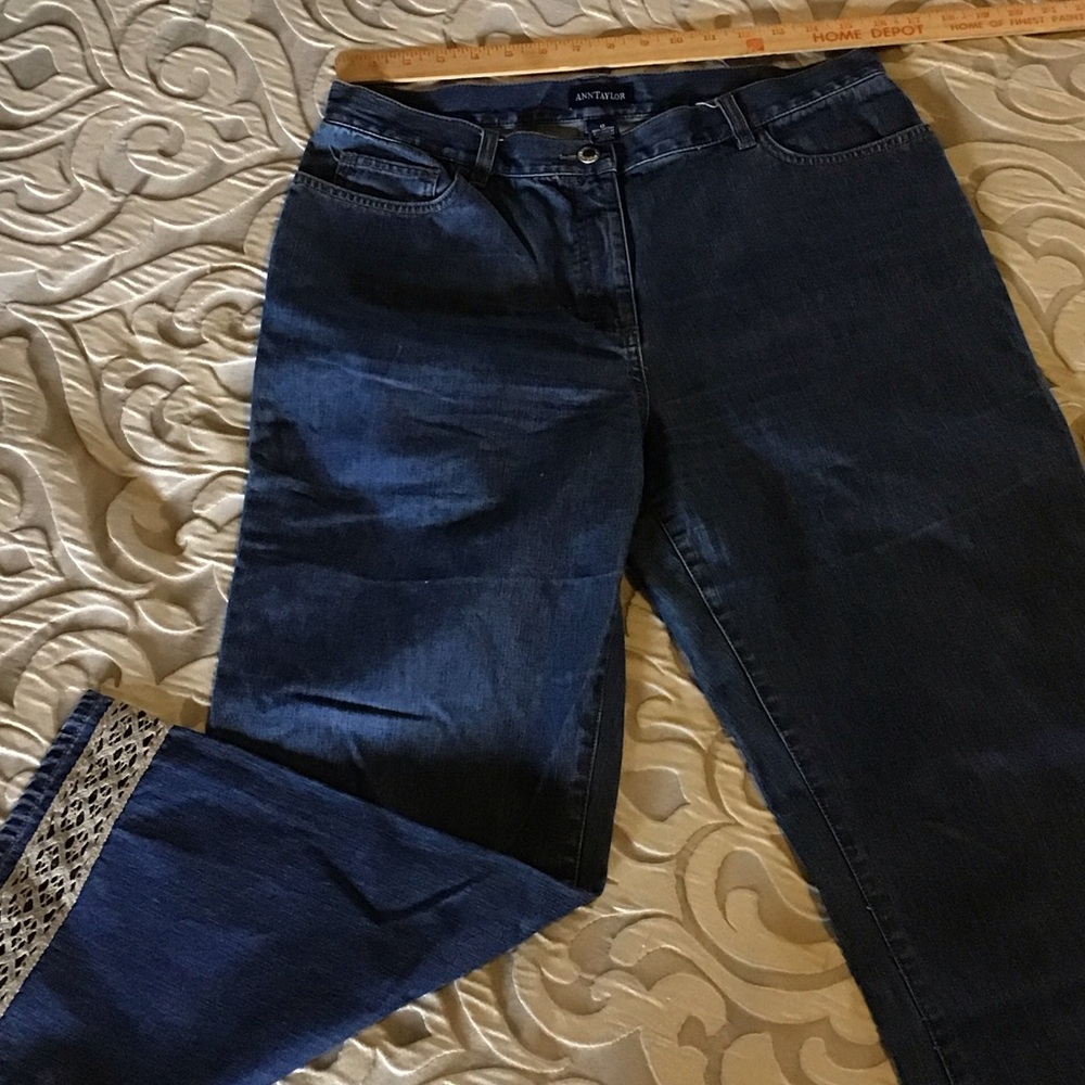 Ann Taylor Antique Dark Blue Crop Jeans